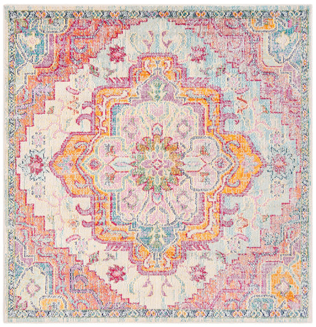 Safavieh Crystal 5'-0" x 5'-0" Rug in Light Blue / Fuchsia