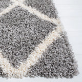 Safavieh Venus Shag 500 4'-0" x 6'-0" Rug in Grey / Ivory