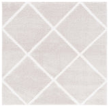 Safavieh Tahoe Shag 6'-7" x 6'-7" Rug in Silver / White