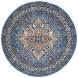 Safavieh Journey 6'-7" x 6'-7" Rug in Blue / Ivory