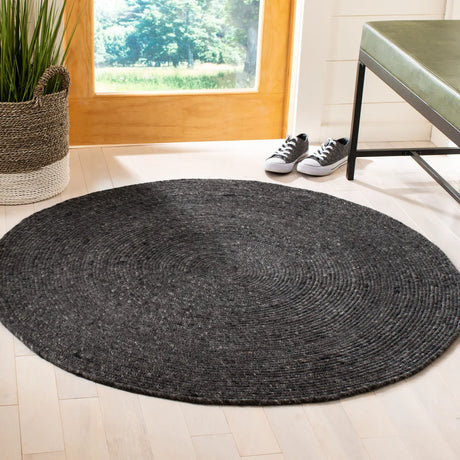 Safavieh Braided 3'-0" x 3'-0" Rug in Black