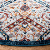 Safavieh Lagoon 6'-7" x 6'-7" Rug in Brown / Navy