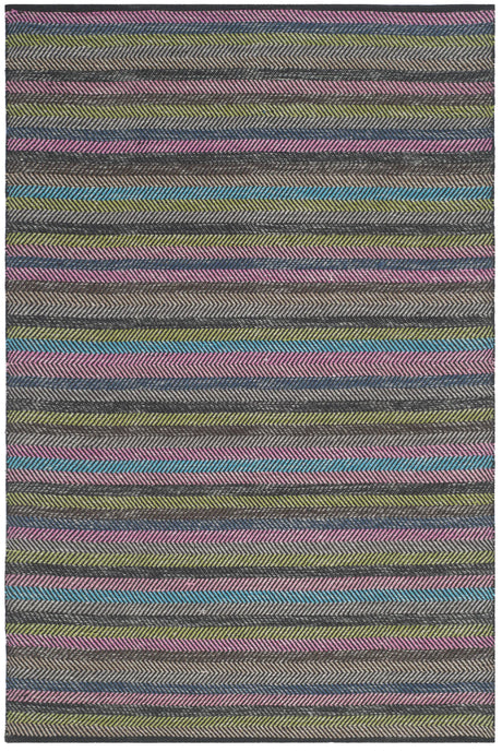 Safavieh Striped Kilim 4'-0" x 6'-0" Rug in Grey / Multi