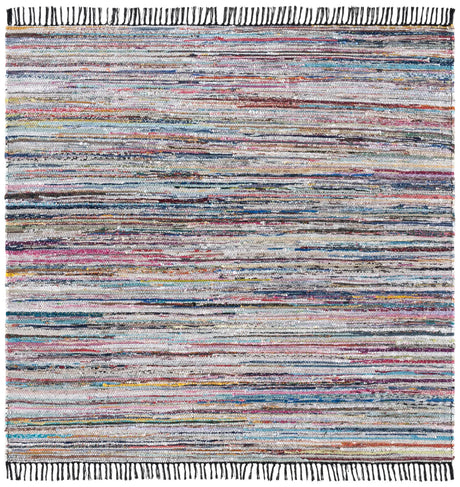 Safavieh Rag Rug 6'-0" x 6'-0" Rug in Black / Pink
