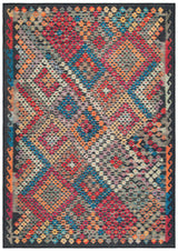 Safavieh Journey 4'-4" x 6'-0" Rug in Charcoal / Red