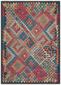 Safavieh Journey 4'-4" x 6'-0" Rug in Charcoal / Red