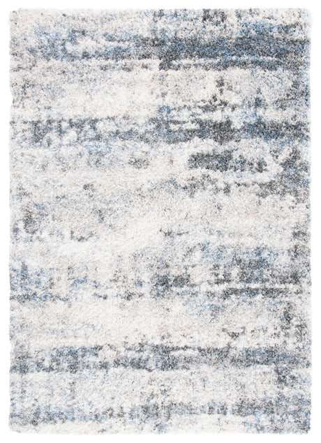 Safavieh Berber Shag 200 4'-0" x 6'-0" Rug in Ivory / Charcoal
