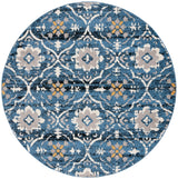 Safavieh Amsterdam 6'-7" x 6'-7" Rug in Blue / Creme