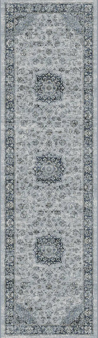 Dynamic Rugs Ancient Garden 57559 Silver / Blue Rugs - Runner