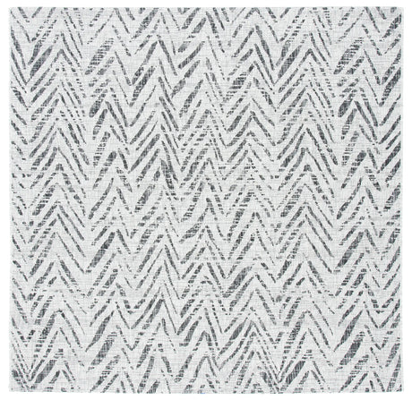 Safavieh Courtyard 6'-7" x 6'-7" Rug in Grey / Black