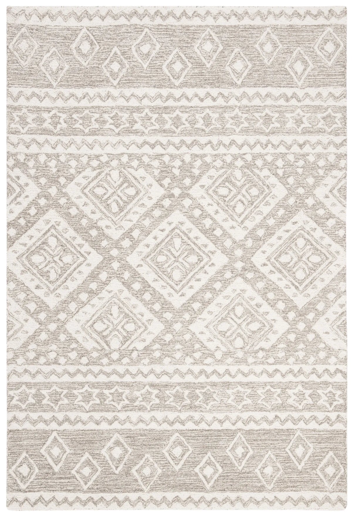 Safavieh Micro-Loop 3'-0" x 5'-0" Rug in Dark Grey / Ivory