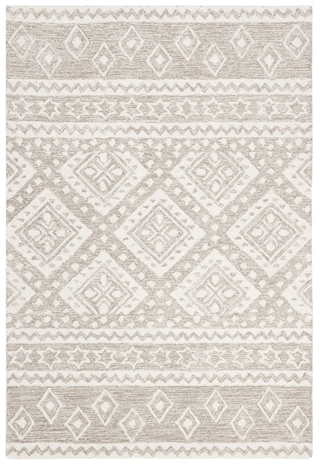 Safavieh Micro-Loop 3'-0" x 5'-0" Rug in Dark Grey / Ivory