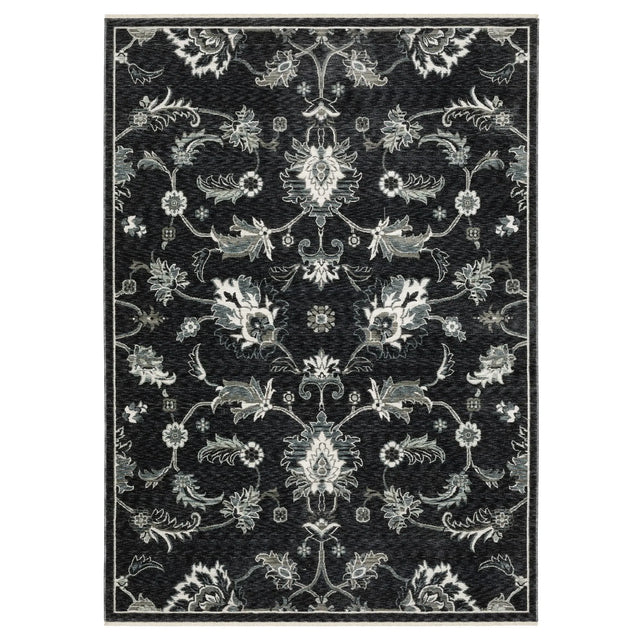 Oriental Weavers Sphinx ECHO ECH05 Blue Floral Rugs - main flat