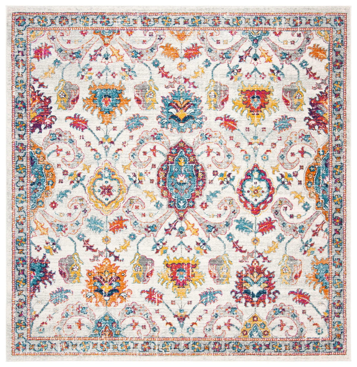 Safavieh Evoke 6'-7" x 6'-7" Rug in Cream / Orange