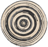 Safavieh Cape Cod 4'-0" x 4'-0" Rug in Black / Ivory