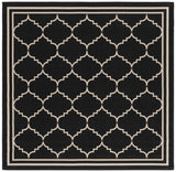 Safavieh Courtyard 6'-7" x 6'-7" Rug in Black / Creme