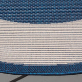 Safavieh Courtyard 5'-3" x 5'-3" Rug in Navy / Beige