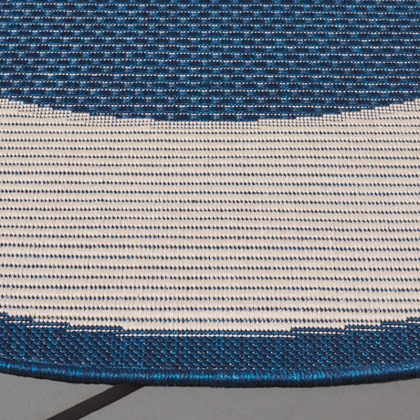 Safavieh Courtyard 5'-3" x 5'-3" Rug in Navy / Beige