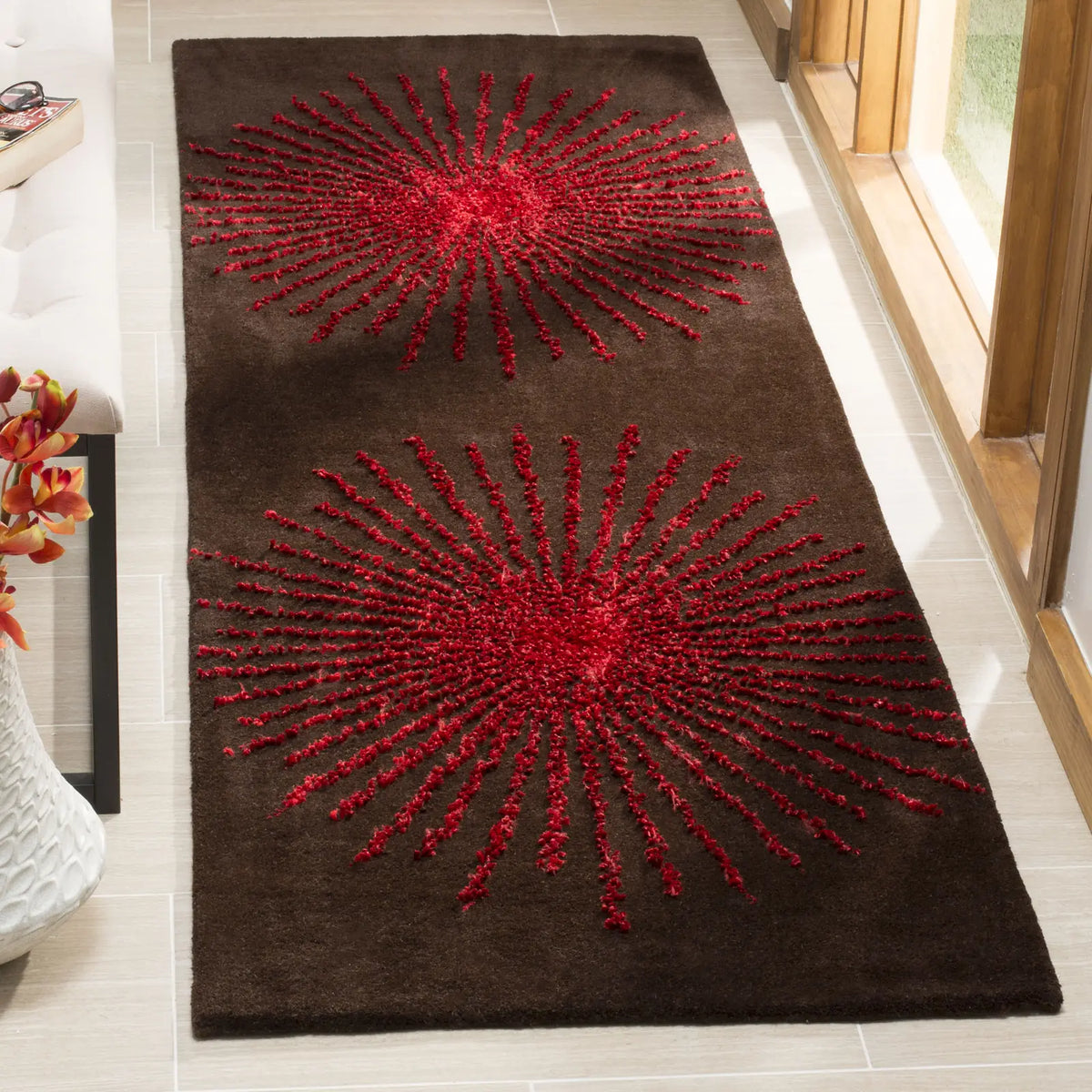 Safavieh Soho 2'-6" x 10'-0" Rug in Brown / Red