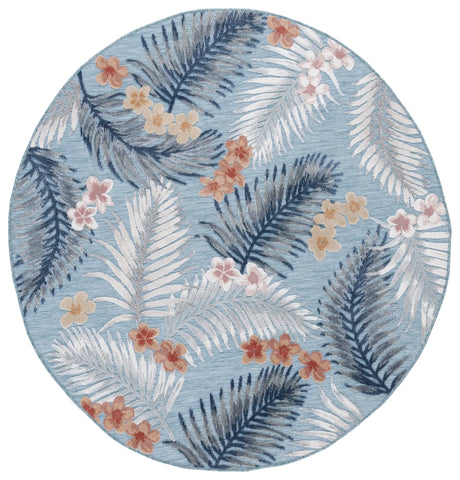 Safavieh Cabana 6'-5" x 6'-5" Rug in Aqua / Ivory