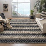 Safavieh Natural Fiber 8'-0" x 10'-0" Rug in Black / Ivory