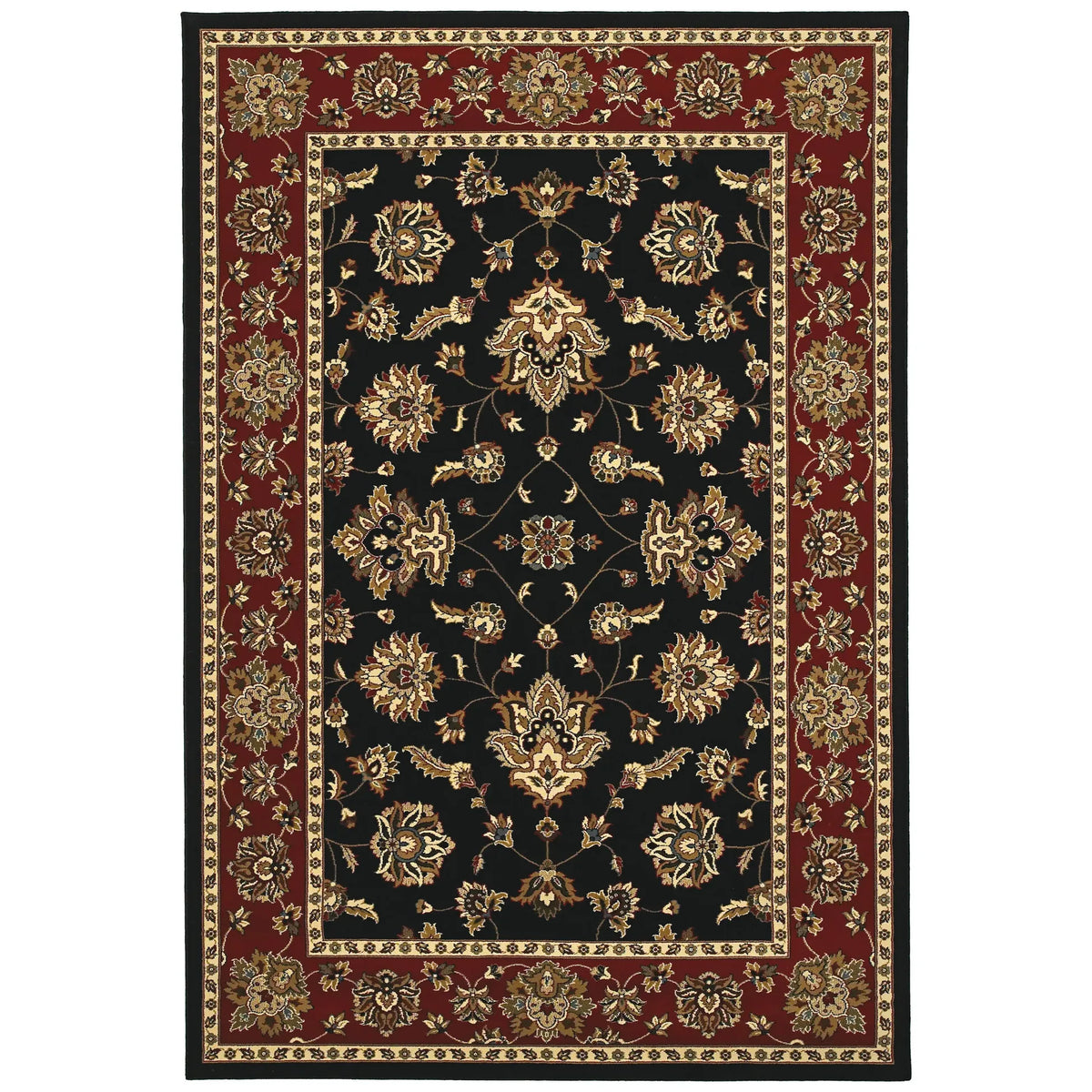 Oriental Weavers Sphinx Ariana 623m3 Black / Red Rugs - main flat