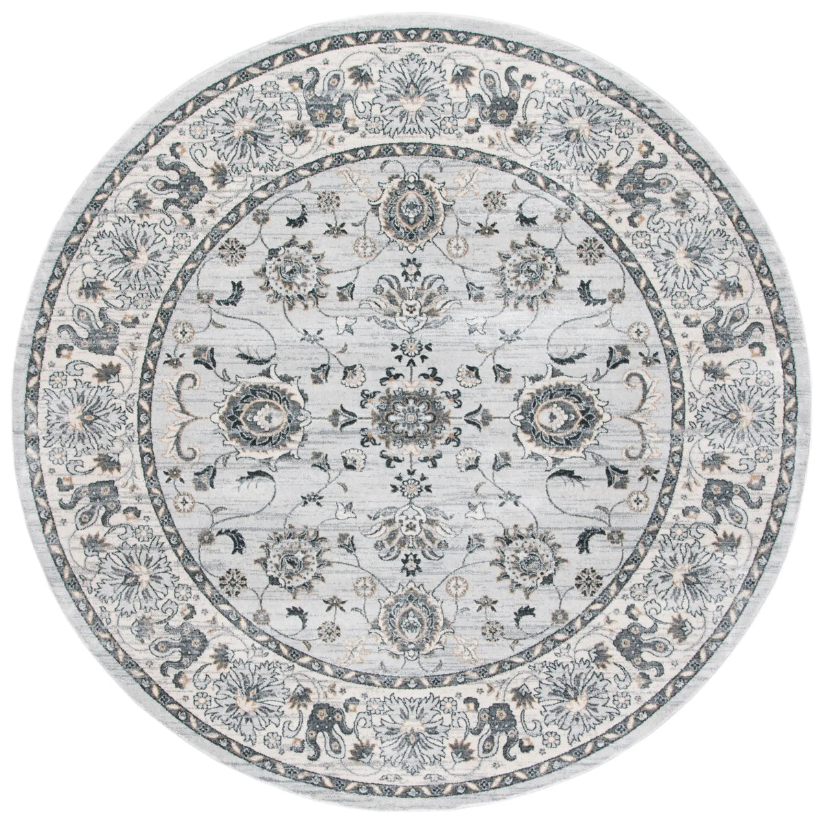Safavieh Isabella 6'-7" x 6'-7" Rug in Light Grey / Cream