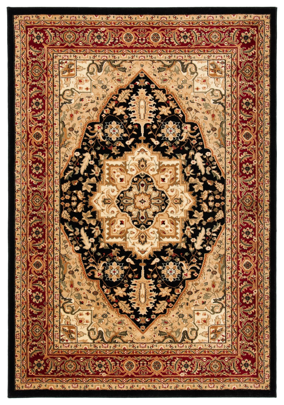 Safavieh Lyndhurst 4'-0" x 6'-0" Rug in Black / Red