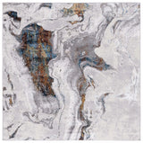 Safavieh Amelia 6'-7" x 6'-7" Rug in Grey / Blue Gold