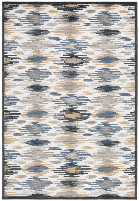 Safavieh Pyramid 4'-5" x 6'-5" Rug in Ivory / Grey Navy