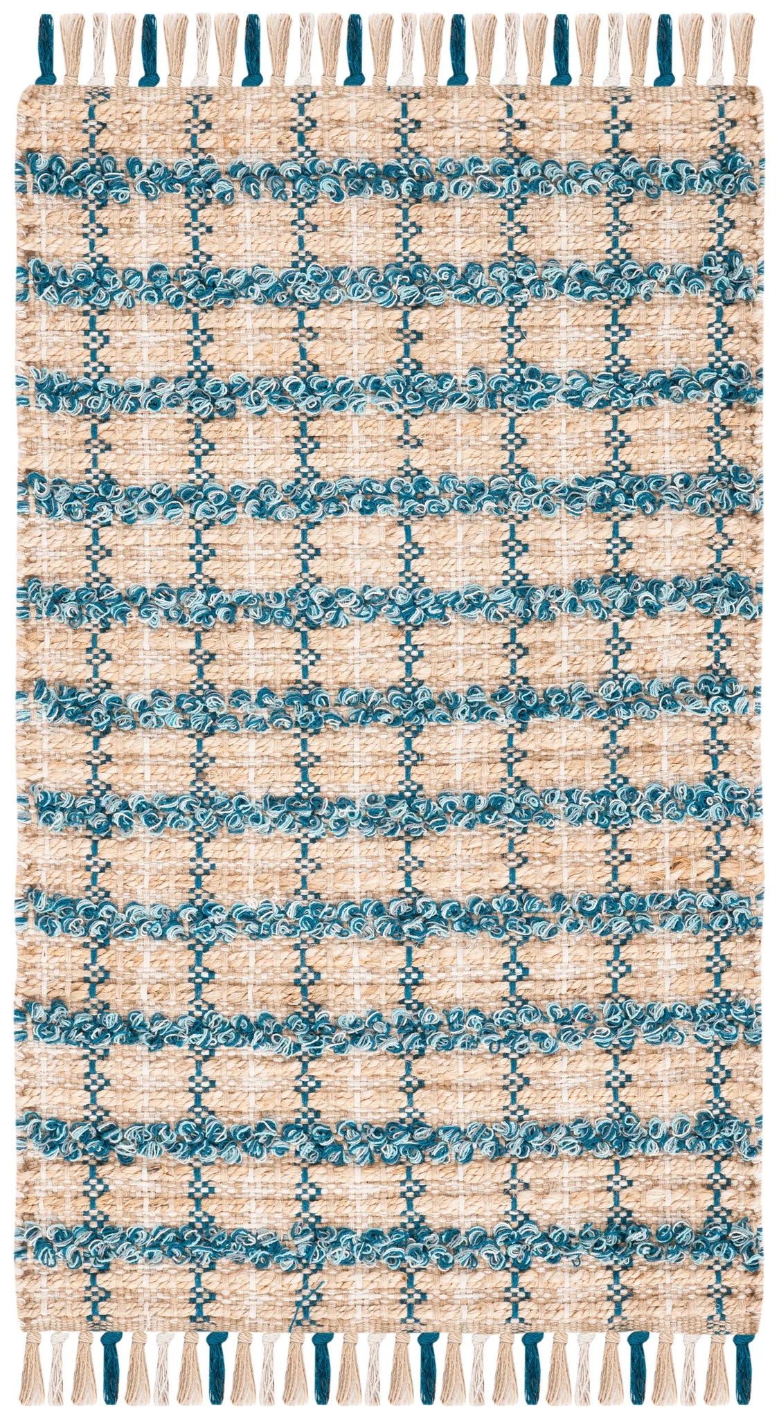 Safavieh Cape Cod 2'-3" x 3'-9" Rug in Turquoise / Natural
