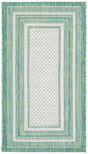 Safavieh Courtyard 2'-0" x 3'-7" Rug in Ivory / Green