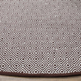 Safavieh Montauk 6'-0" x 6'-0" Rug in Ivory / Chocolate