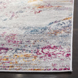 Safavieh Madison 4'-0" x 6'-0" Rug in Light Grey / Fuchsia