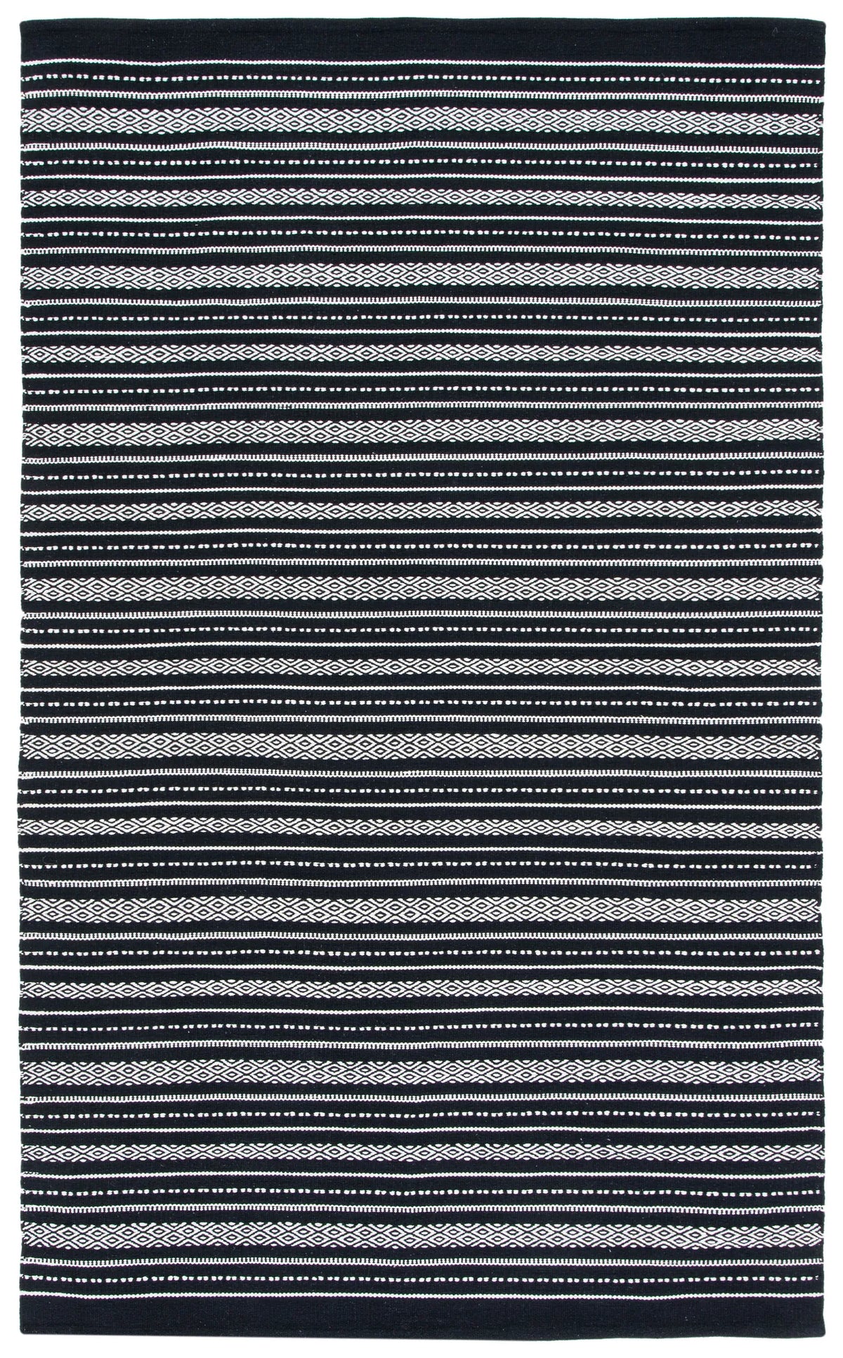 Safavieh Kilim 4'-0" x 6'-0" Rug in Black / Ivory