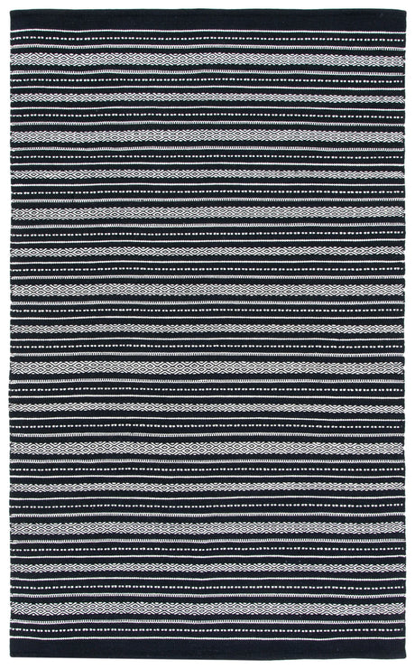 Safavieh Kilim 4'-0" x 6'-0" Rug in Black / Ivory