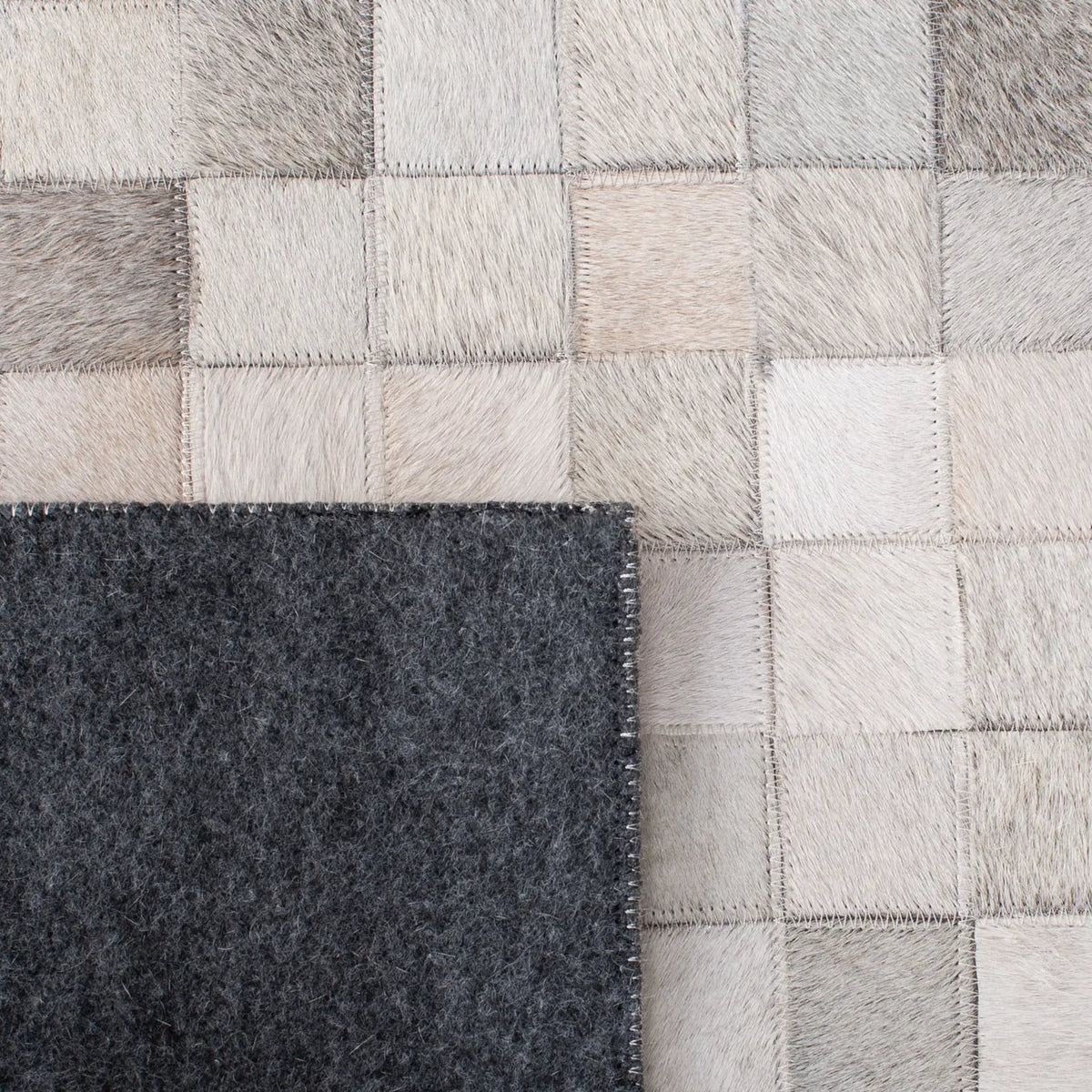 Safavieh Studio Leather 4'-0" x 6'-0" Rug in Ivory / Black