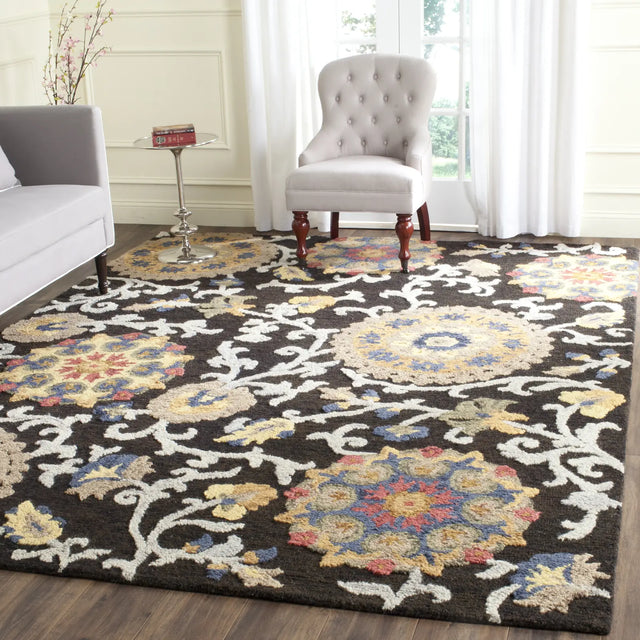 Safavieh Blossom 10'-0" x 14'-0" Rug in Charcoal / Multi