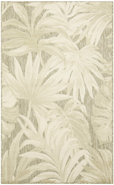 Nourison Aloha ALH43 Machine Made Ivory, Sage Rug