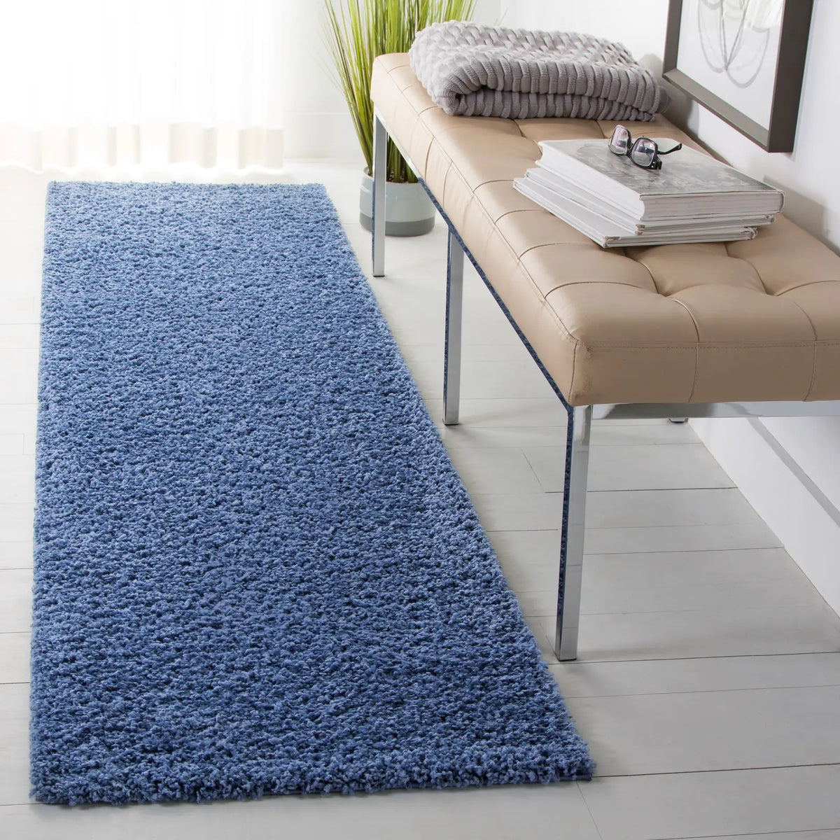 Safavieh Primo Shag 2'-2" x 10'-0" Rug in Blue