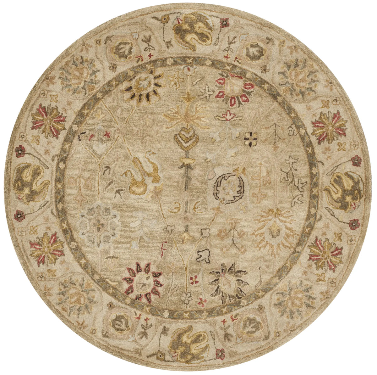 Safavieh Antiquity 6'-0" x 6'-0" Rug in Taupe / Beige