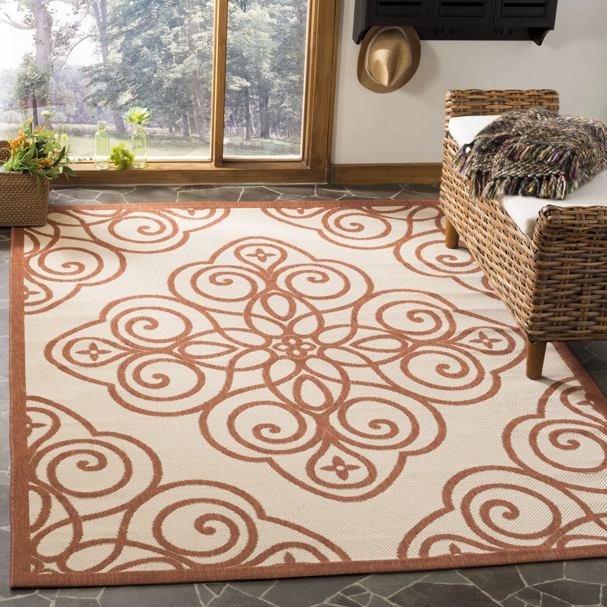 Safavieh Martha Stewart 4'-0" x 5'-7" Rug in Cayenne