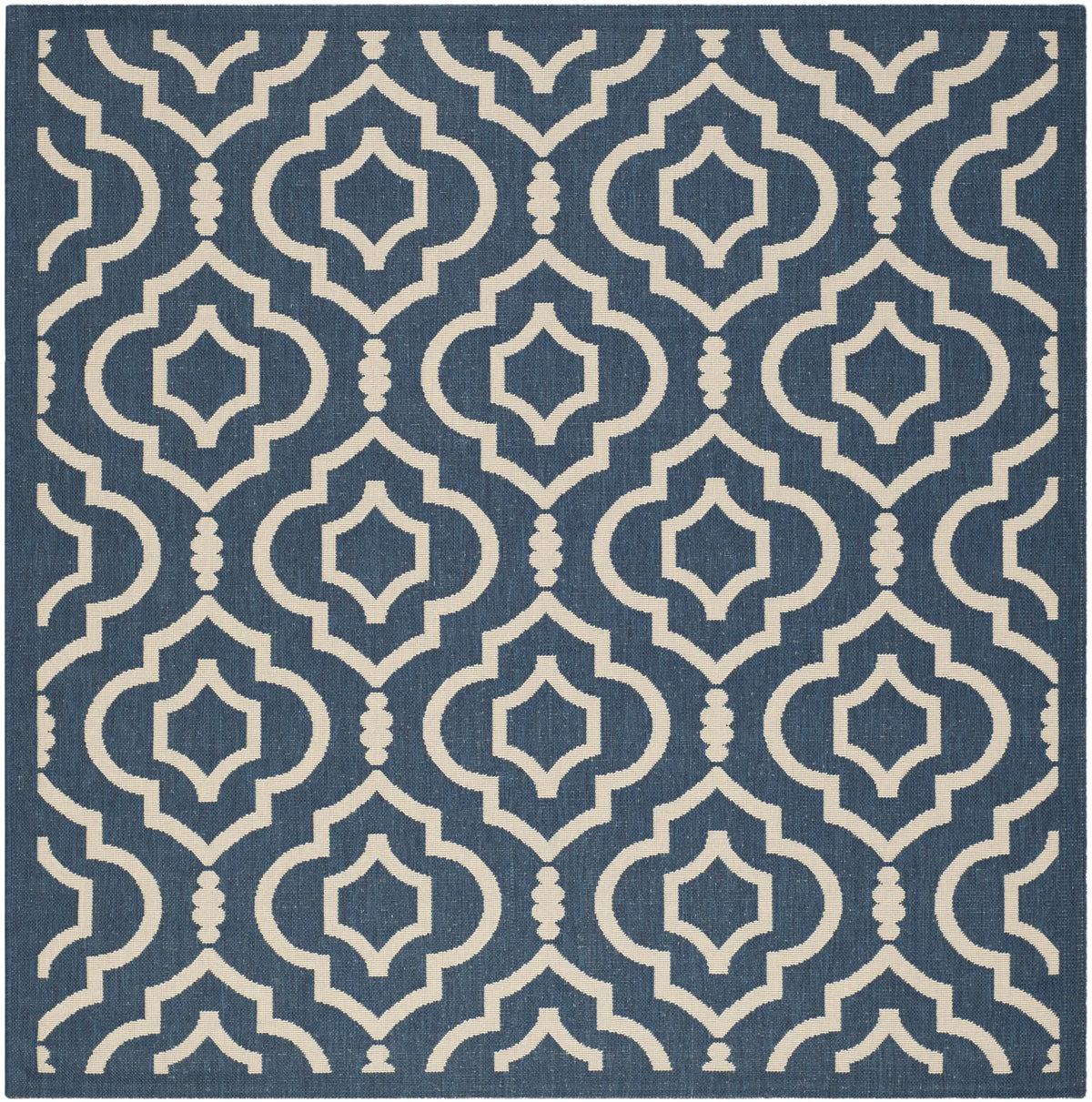 Safavieh Courtyard 6'-7" x 6'-7" Rug in Navy / Beige
