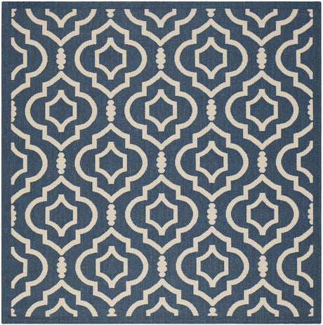 Safavieh Courtyard 6'-7" x 6'-7" Rug in Navy / Beige