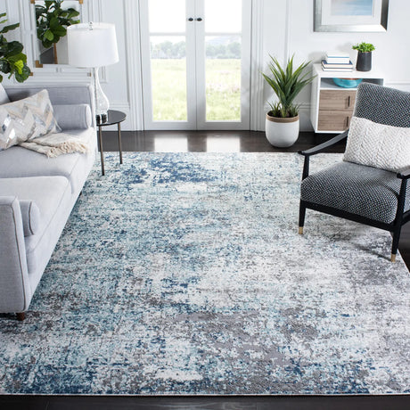 Safavieh Aston 10'-0" x 14'-0" Rug in Light Blue / Grey