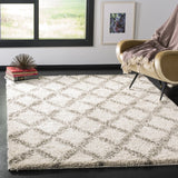 Safavieh Hudson Shag 5'-1" x 7'-6" Rug in Ivory / Grey