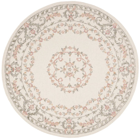 Safavieh Aubusson 6'-0" x 6'-0" Rug in Ivory / Pink