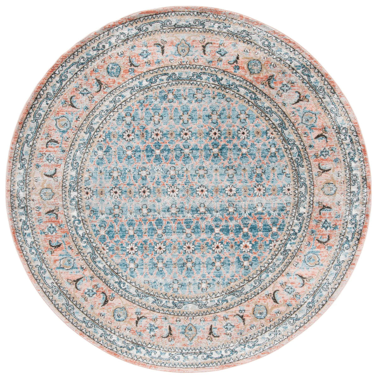 Safavieh Shivan 6'-7" x 6'-7" Rug in Blue / Rose