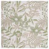Safavieh Courtyard 6'-7" x 6'-7" Rug in Ivory / Green