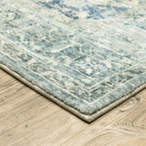 Oriental Weavers Savoy 28102 Grey/ Blue Rug - corner detail